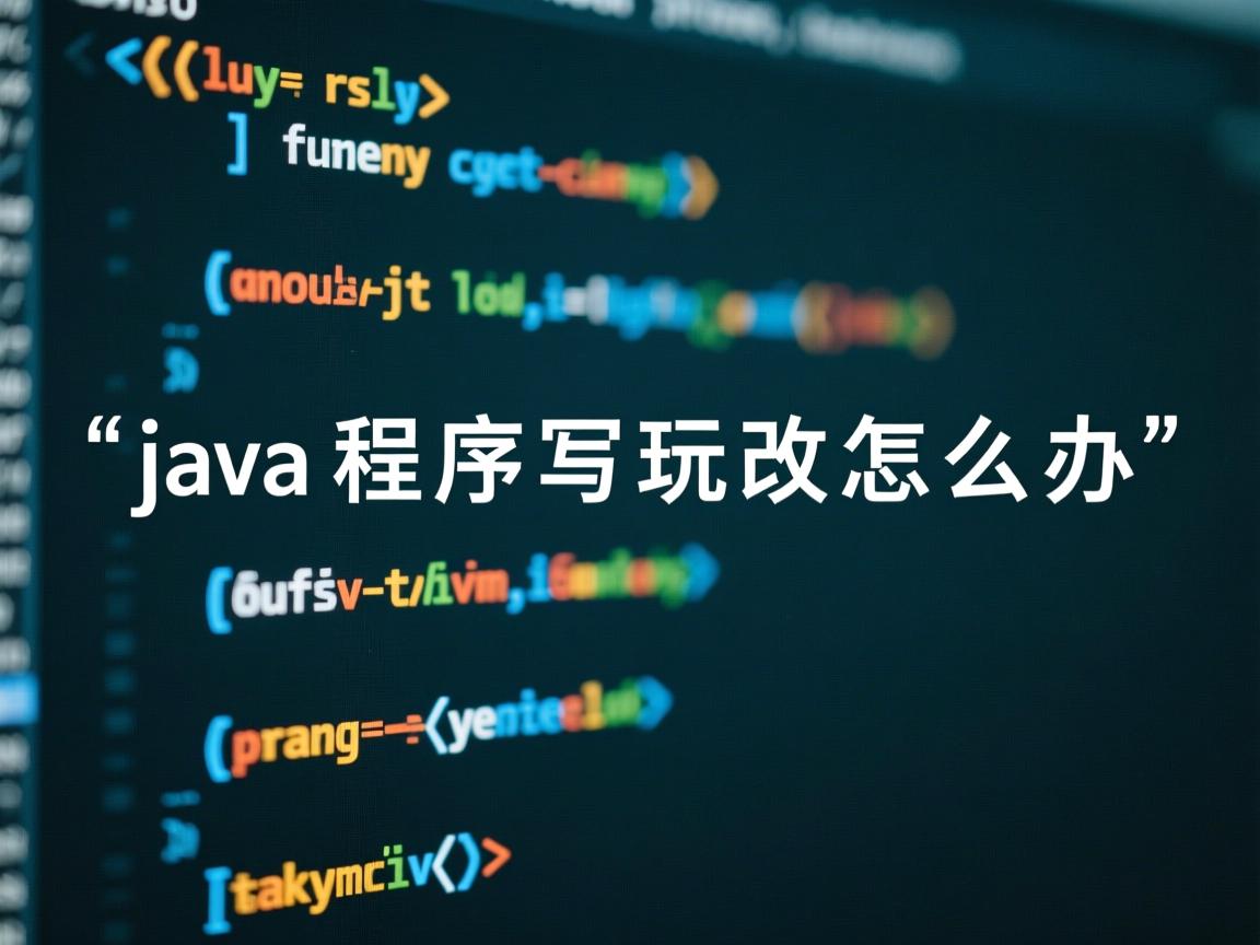 java程序写玩改怎么办  第2张 java程序写玩改怎么办  第2张
