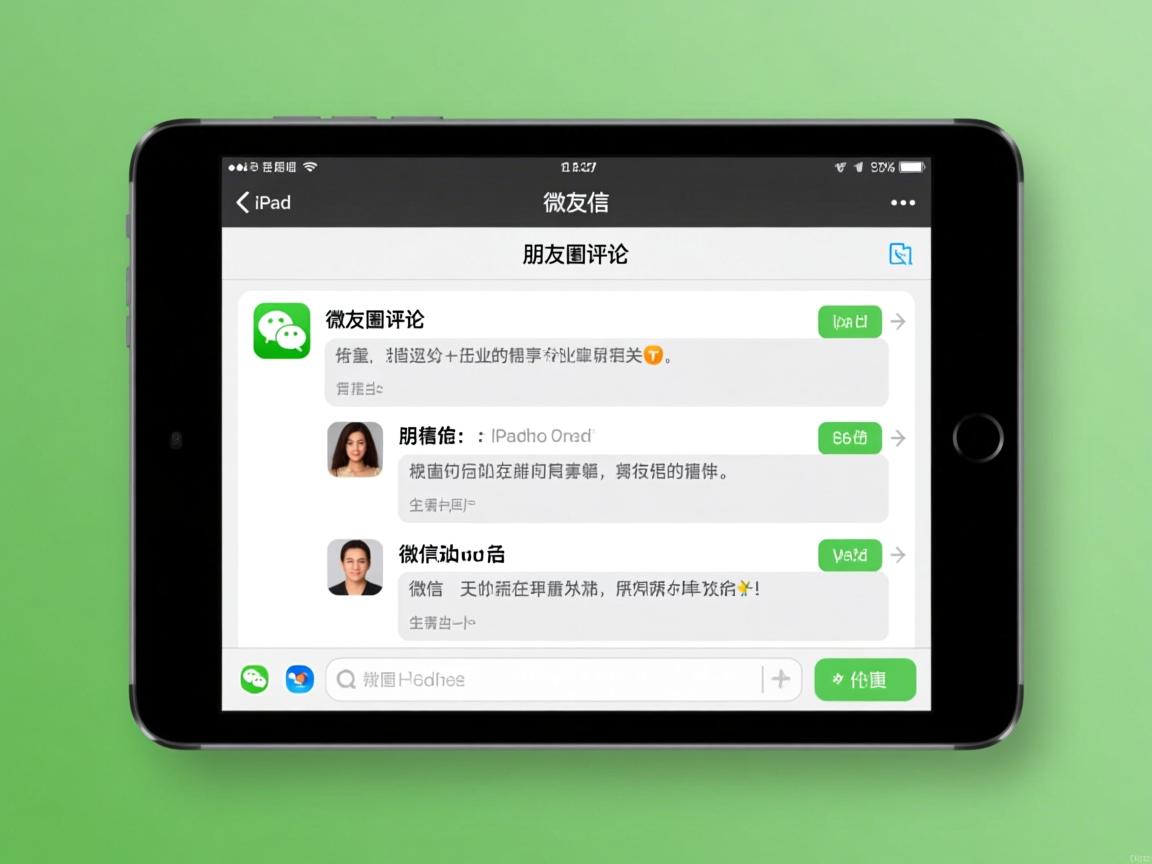 为什么ipad上微信朋友圈评论