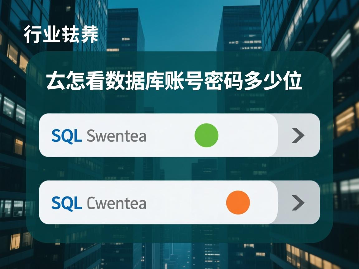 sql怎么看数据库账号密码是多少位  第1张 sql怎么看数据库账号密码是多少位  第1张
