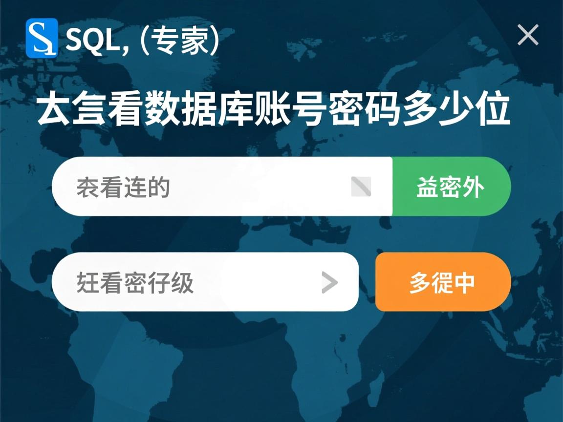 sql怎么看数据库账号密码是多少位  第3张 sql怎么看数据库账号密码是多少位  第3张