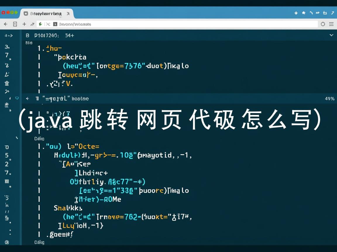 java跳转网页代码怎么写  第1张 java跳转网页代码怎么写  第1张