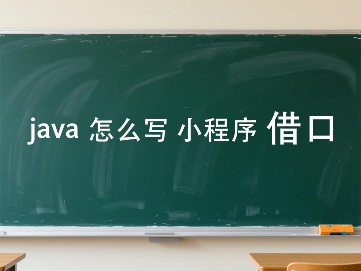 java怎么写小程序借口  第3张 java怎么写小程序借口  第3张