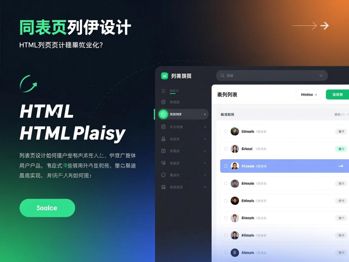 如何设计高效的HTML列表页？，HTML列表页设计有哪些实用技巧？，列表页设计如何提升用户体验？，响应式列表页如何实现？，HTML列表页布局如何优化？  第1张