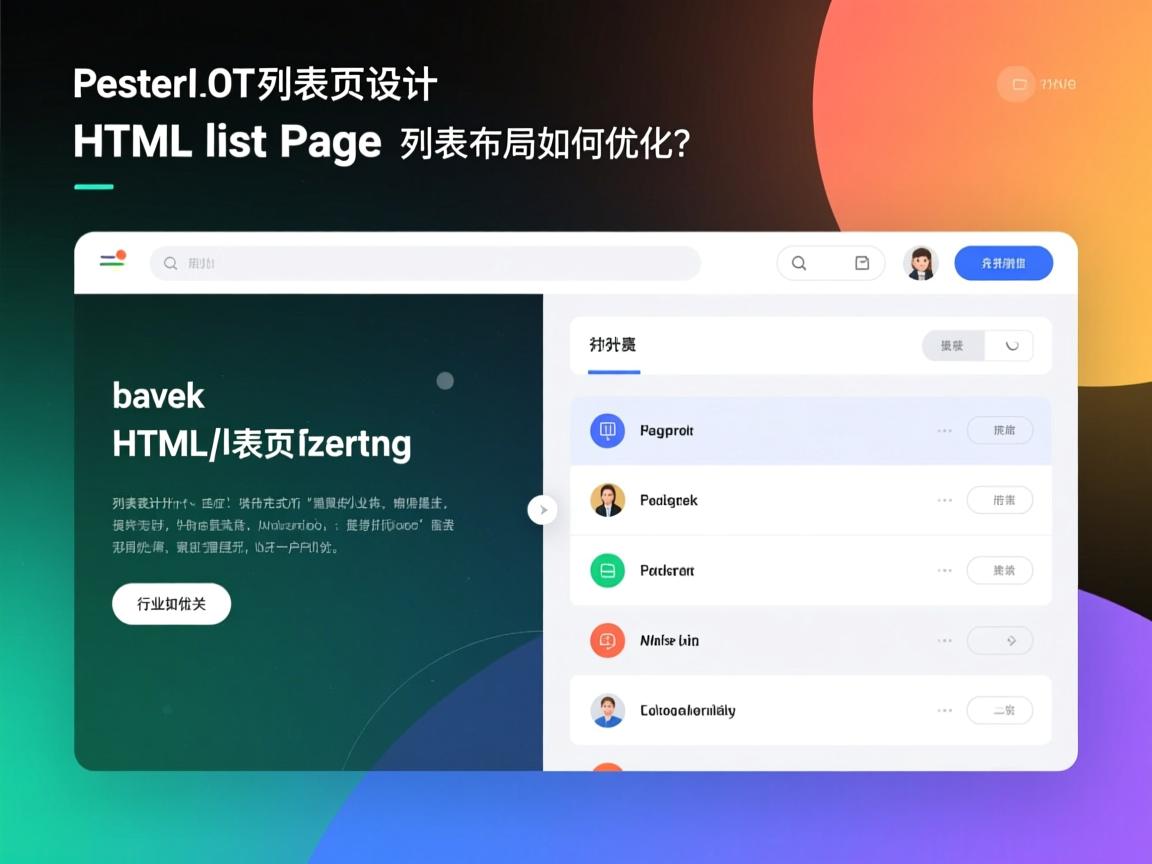 如何设计高效的HTML列表页？，HTML列表页设计有哪些实用技巧？，列表页设计如何提升用户体验？，响应式列表页如何实现？，HTML列表页布局如何优化？  第2张