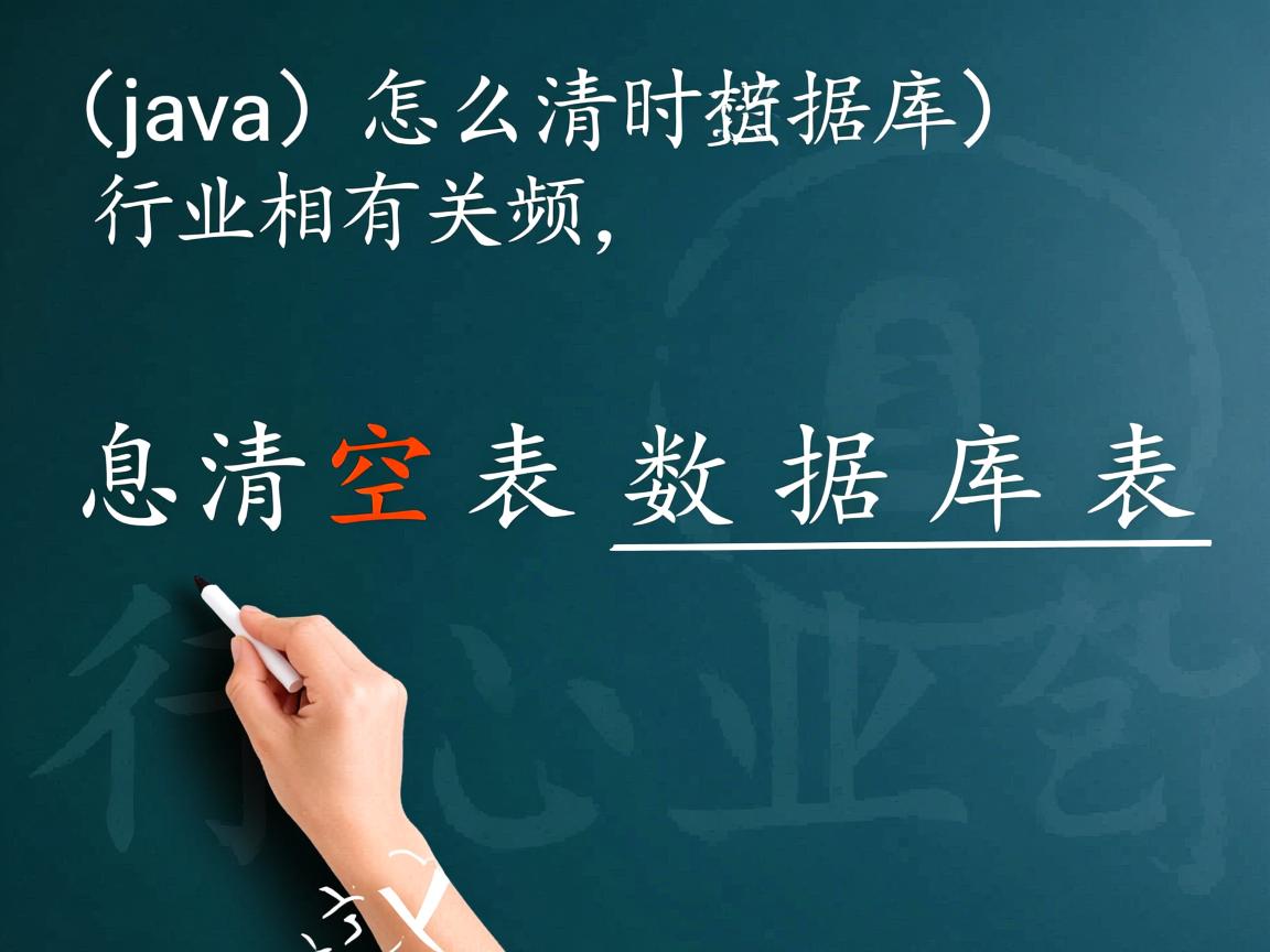 java怎么清空表数据库表  第2张 java怎么清空表数据库表  第2张