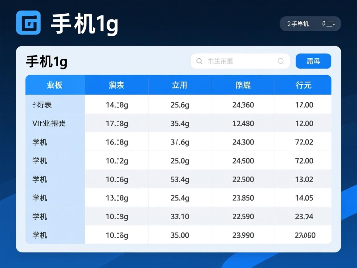 虚拟主机1g价格表图片