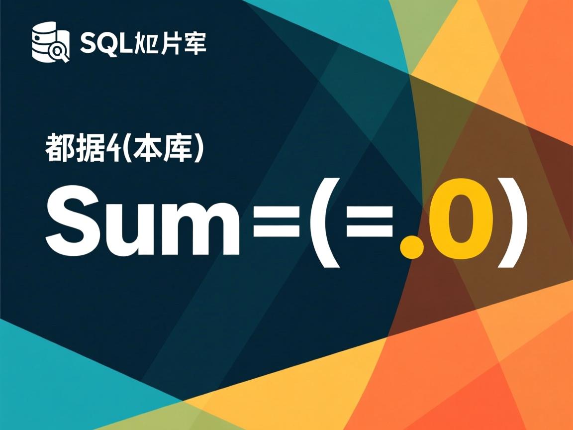 sql数据库sum函数怎么用  第3张 sql数据库sum函数怎么用  第3张