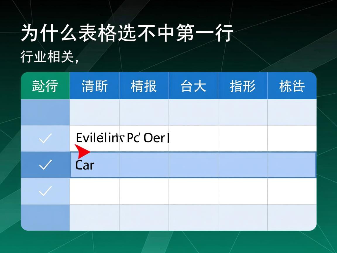 Word为什么表格选不中第一行  第1张 Word为什么表格选不中第一行  第1张