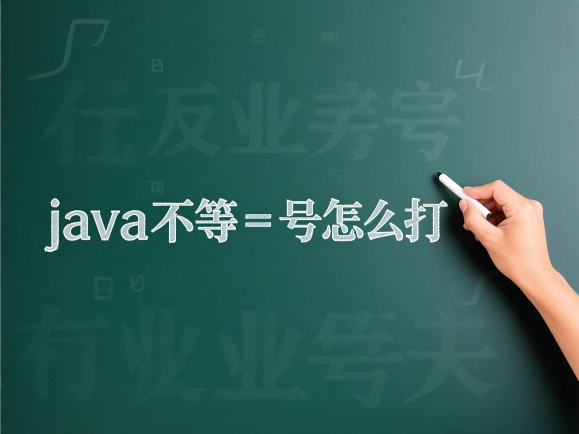 java不等于号怎么打  第1张 java不等于号怎么打  第1张