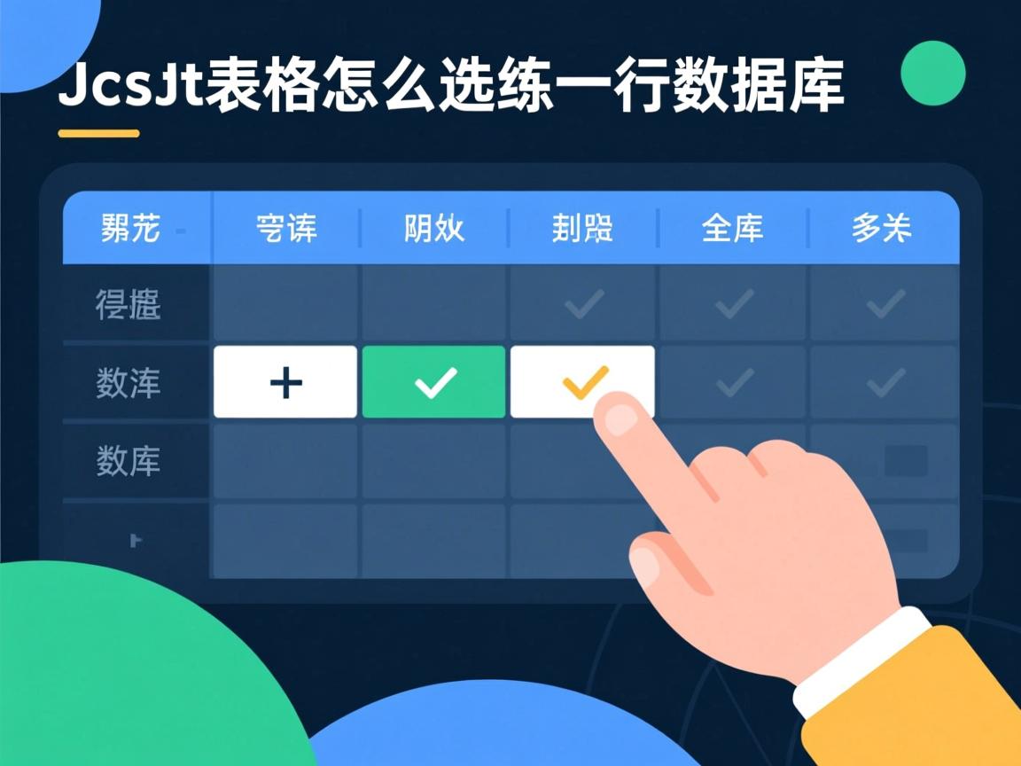 js中表格怎么选中一行数据库  第1张