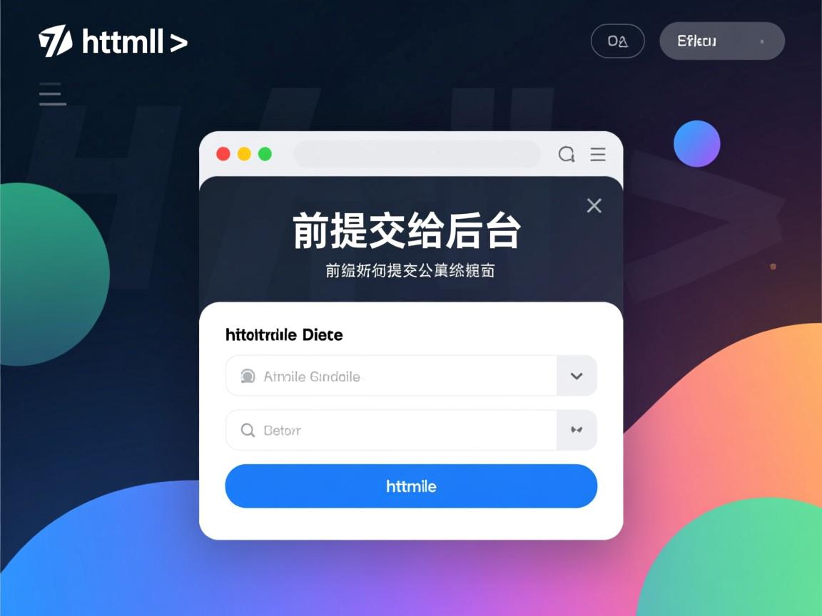html前端如何提交给后台 第3张 html前端如何提交给后台 第3张