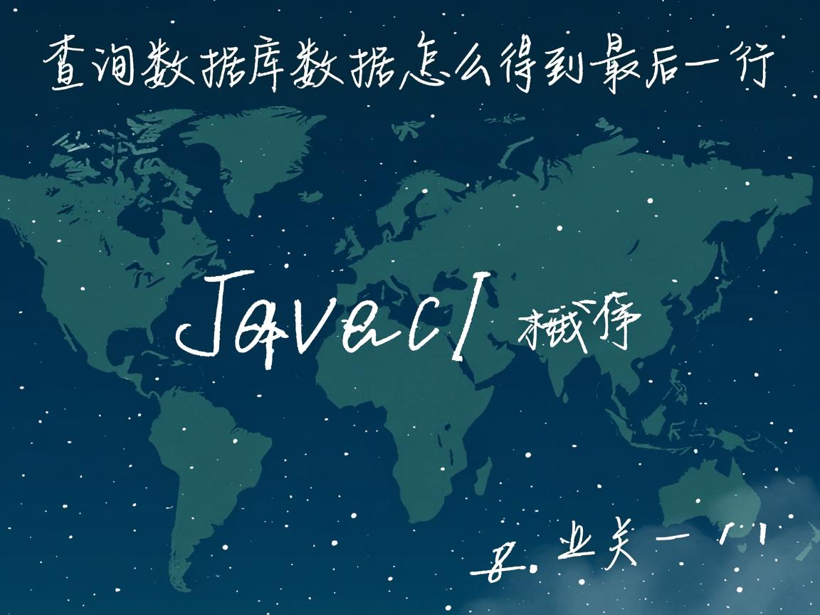 java中查询数据库数据怎么得到最后一行  第1张