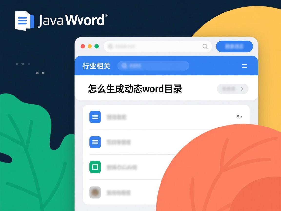 java 怎么生成动态word目录  第2张 java 怎么生成动态word目录  第2张