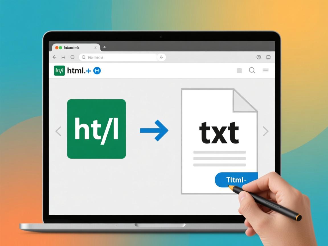 如何将html转换成txt文件格式