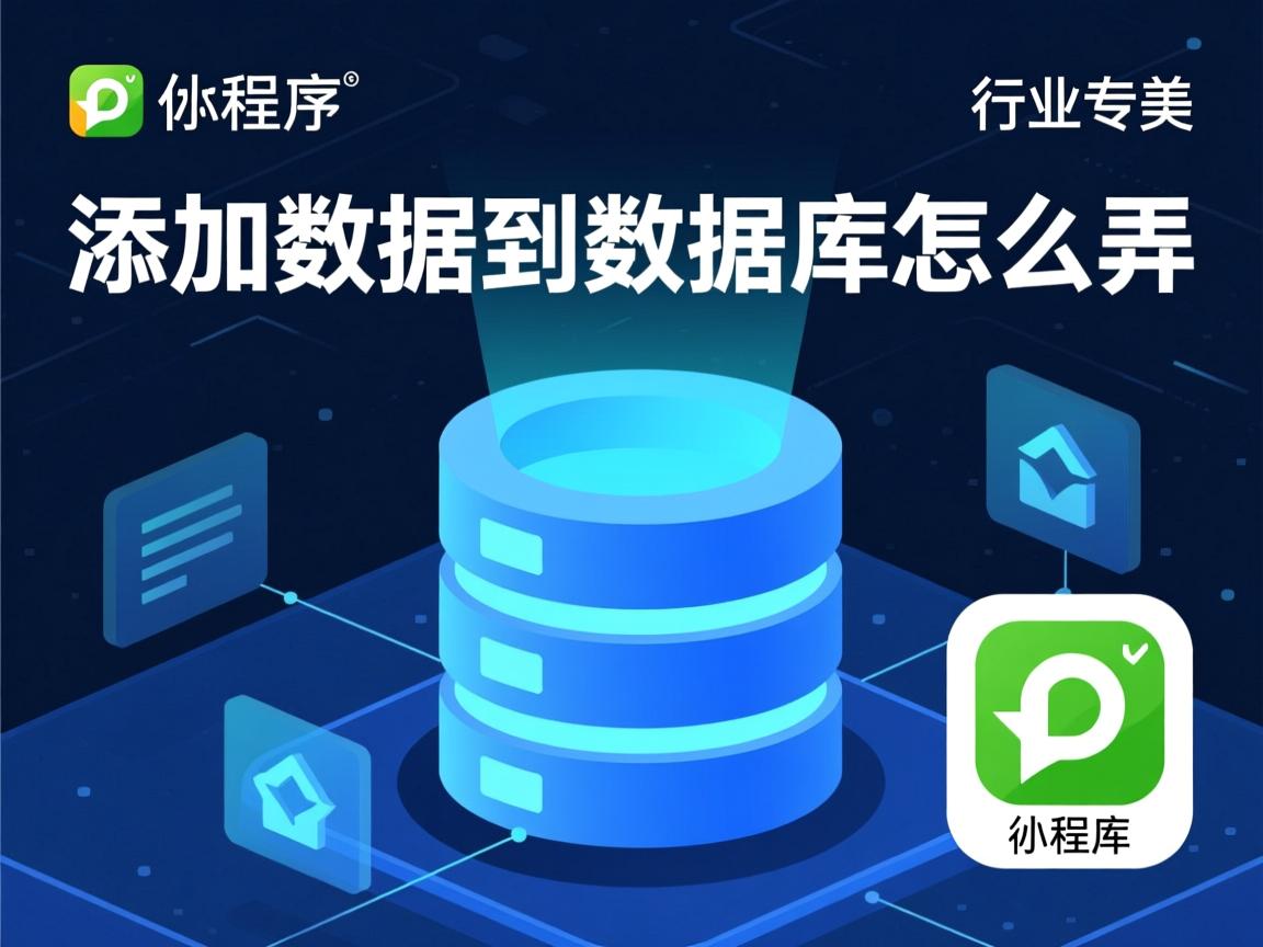 小程序添加数据到数据库怎么弄