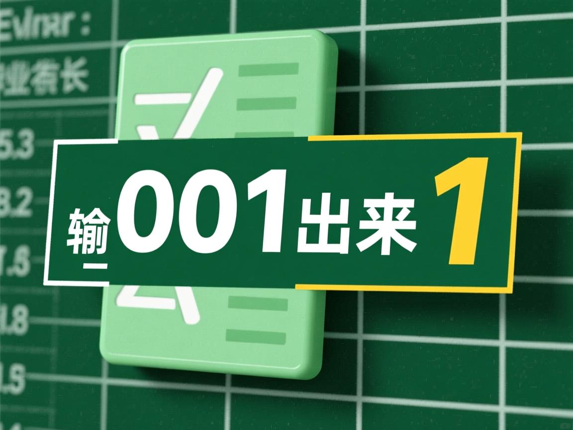 excel输入001为什么出来的是1 第1张 excel输入001为什么出来的是1 第1张
