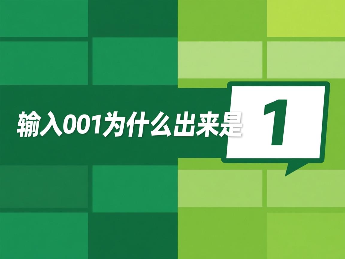 excel输入001为什么出来的是1 第3张 excel输入001为什么出来的是1 第3张