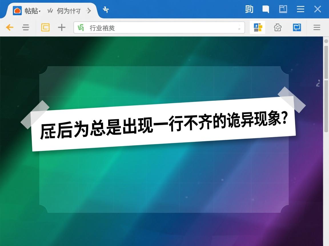 Word文档中文字粘贴后为何总是出现一行不齐的诡异现象?  第1张 Word文档中文字粘贴后为何总是出现一行不齐的诡异现象?  第1张