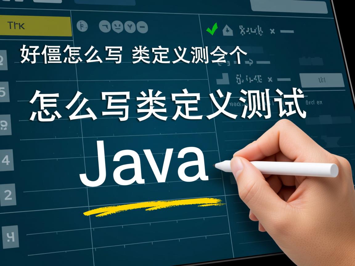 java中怎么写 类定义测试