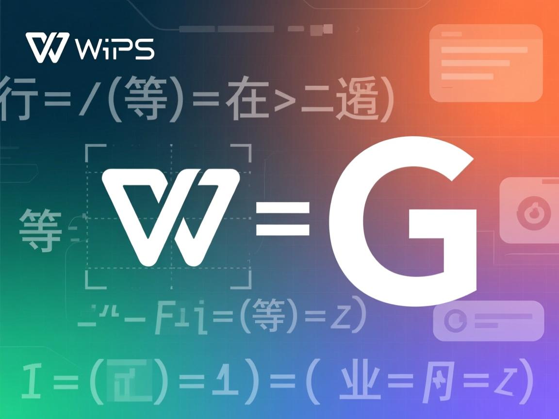 为什么WPS公式中等号会变成G 第3张 为什么WPS公式中等号会变成G 第3张