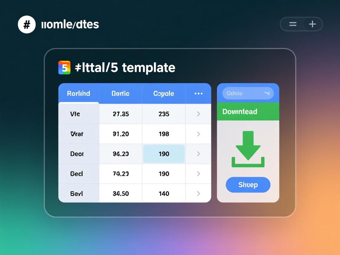 如何用html5表格模板下载  第1张