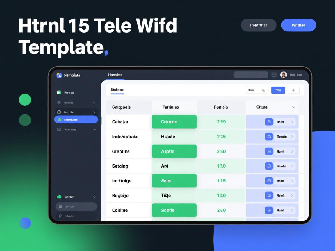 如何用html5表格模板  第2张