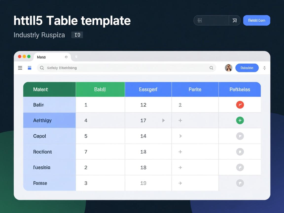如何用html5表格模板  第1张