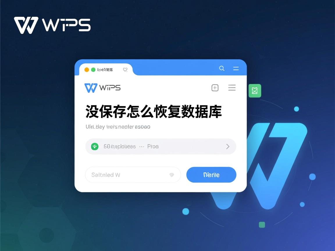 关闭wps时没保存怎么恢复数据库  第1张