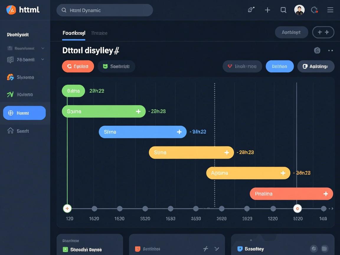 如何在html上动态显示时间轴