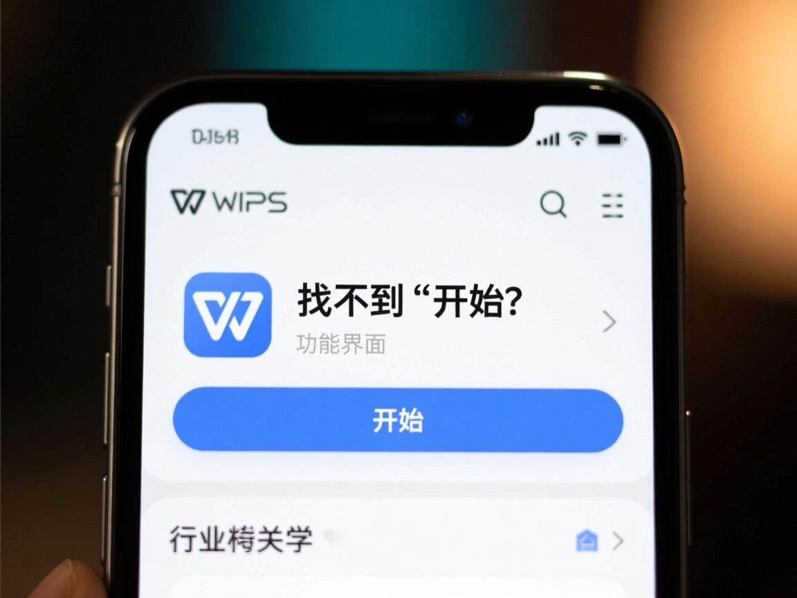 为何手机版WPS应用中找不到‘开始’功能界面？  第1张