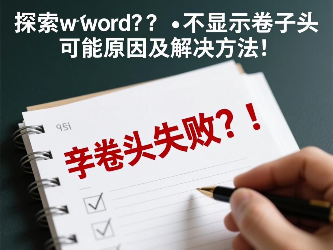 word文档显示卷子头失败？探究word不显示卷子头的可能原因及解决方法！  第2张