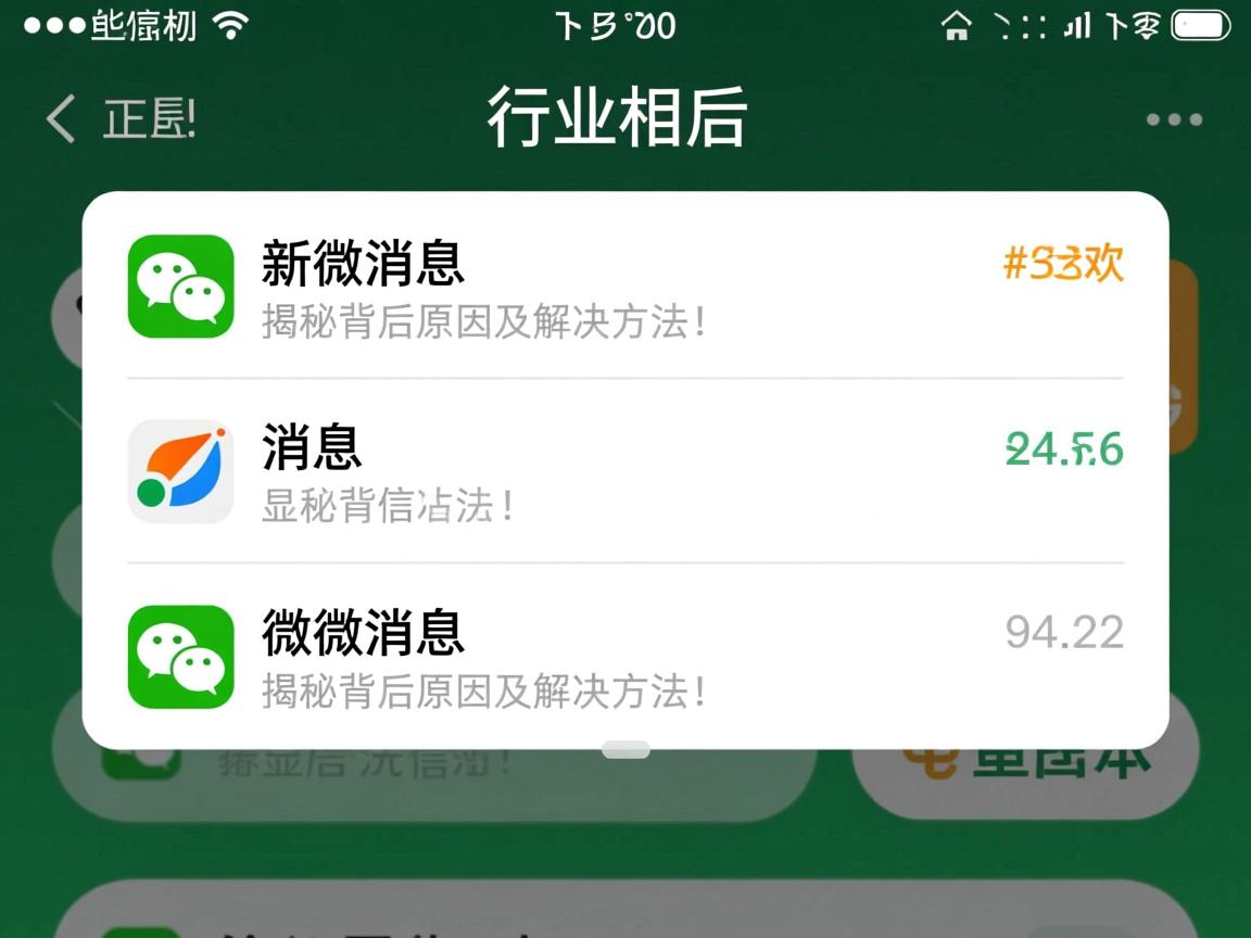 微信新消息为何总是不显示？揭秘背后原因及解决方法！  第1张