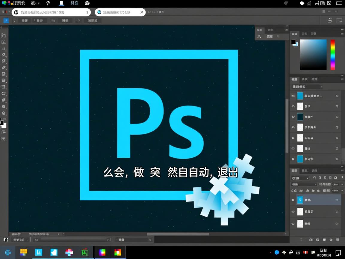为什么做ps会突然自动退出