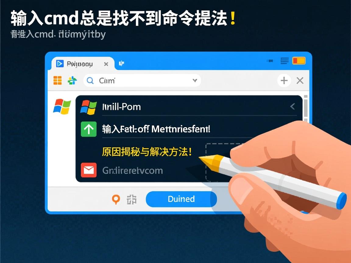 为什么运行输入cmd总是找不到命令提示符？原因揭秘与解决方法！  第1张