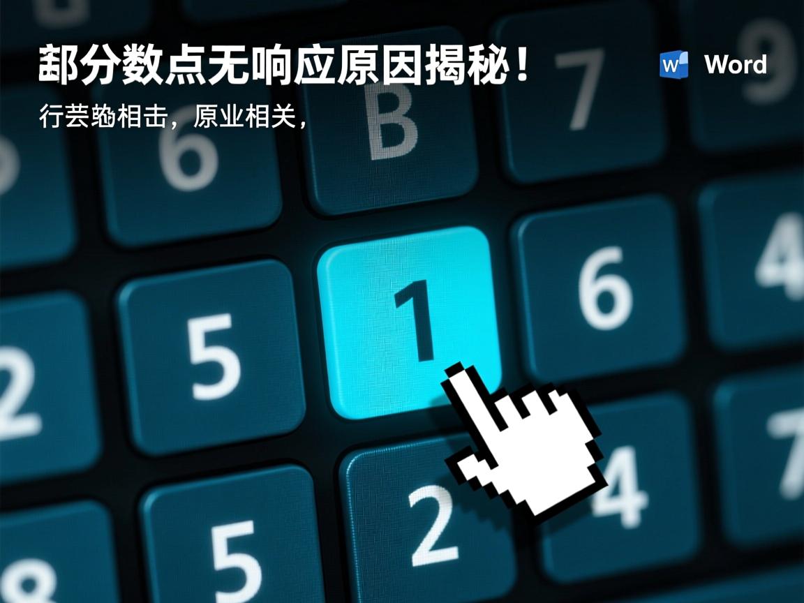 为什么在使用Word时，部分数字区域点击无响应？原因揭秘！  第1张