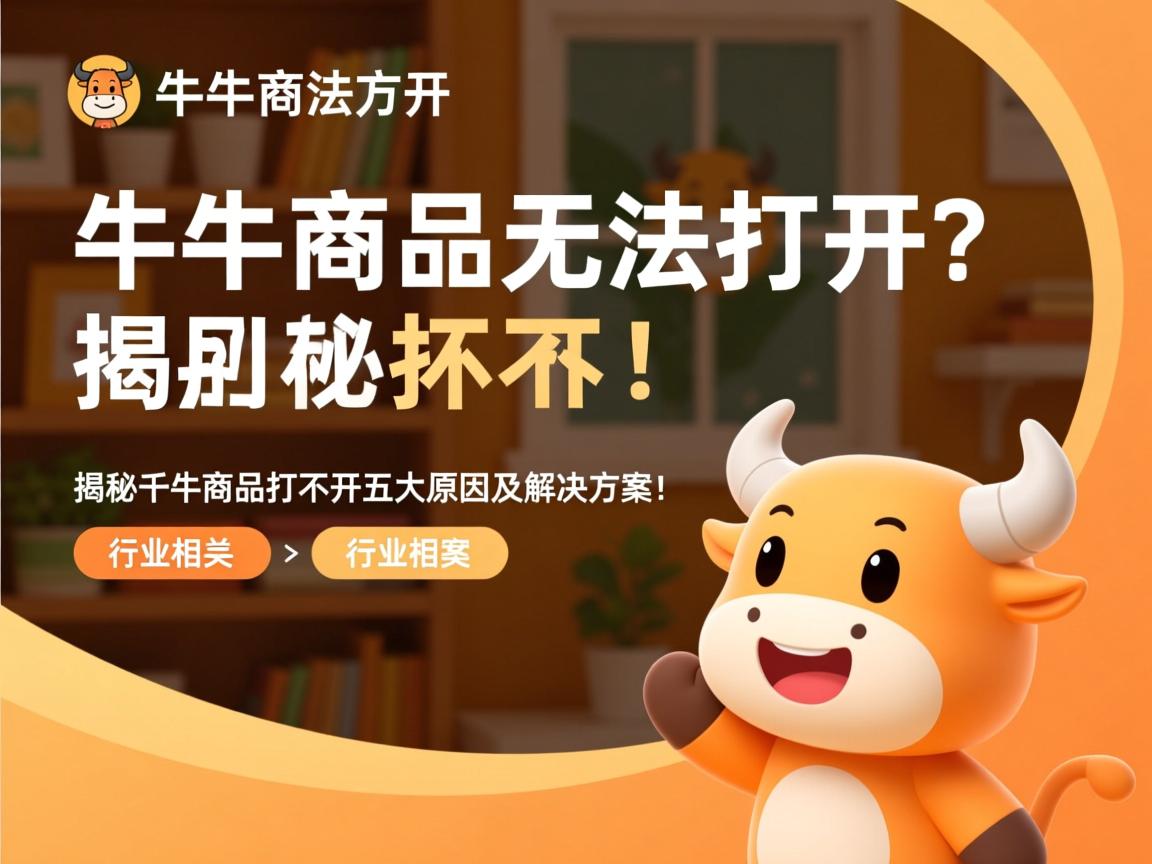 千牛商品无法打开?揭秘千牛商品打不开的五大原因及解决方案 第3张 千牛商品无法打开?揭秘千牛商品打不开的五大原因及解决方案 第3张