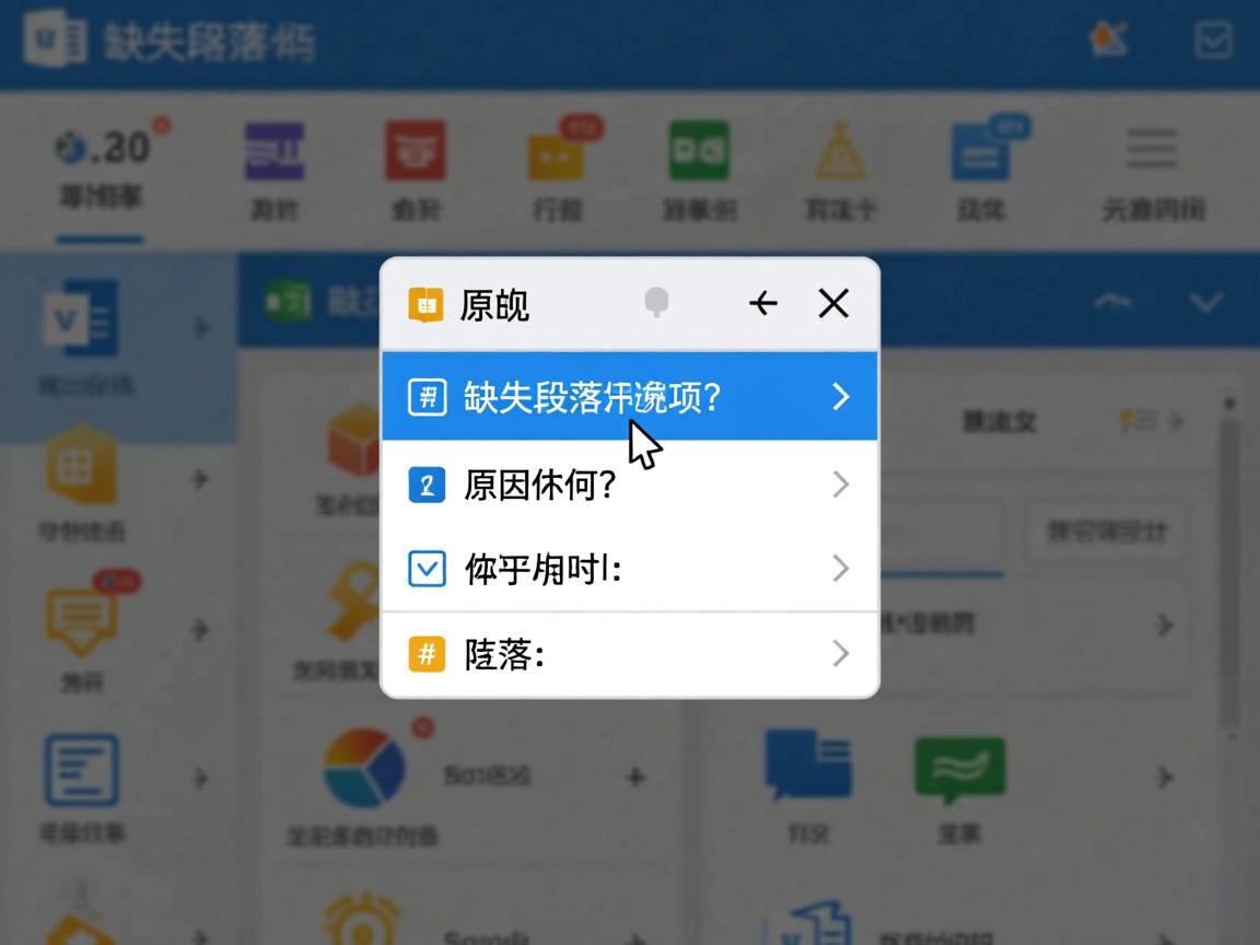 word文档右击菜单为何缺失段落选项？原因何在？  第2张