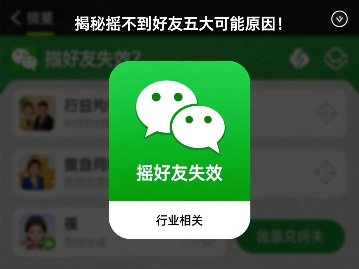 微信摇好友功能失效？揭秘摇不到好友的五大可能原因！  第1张