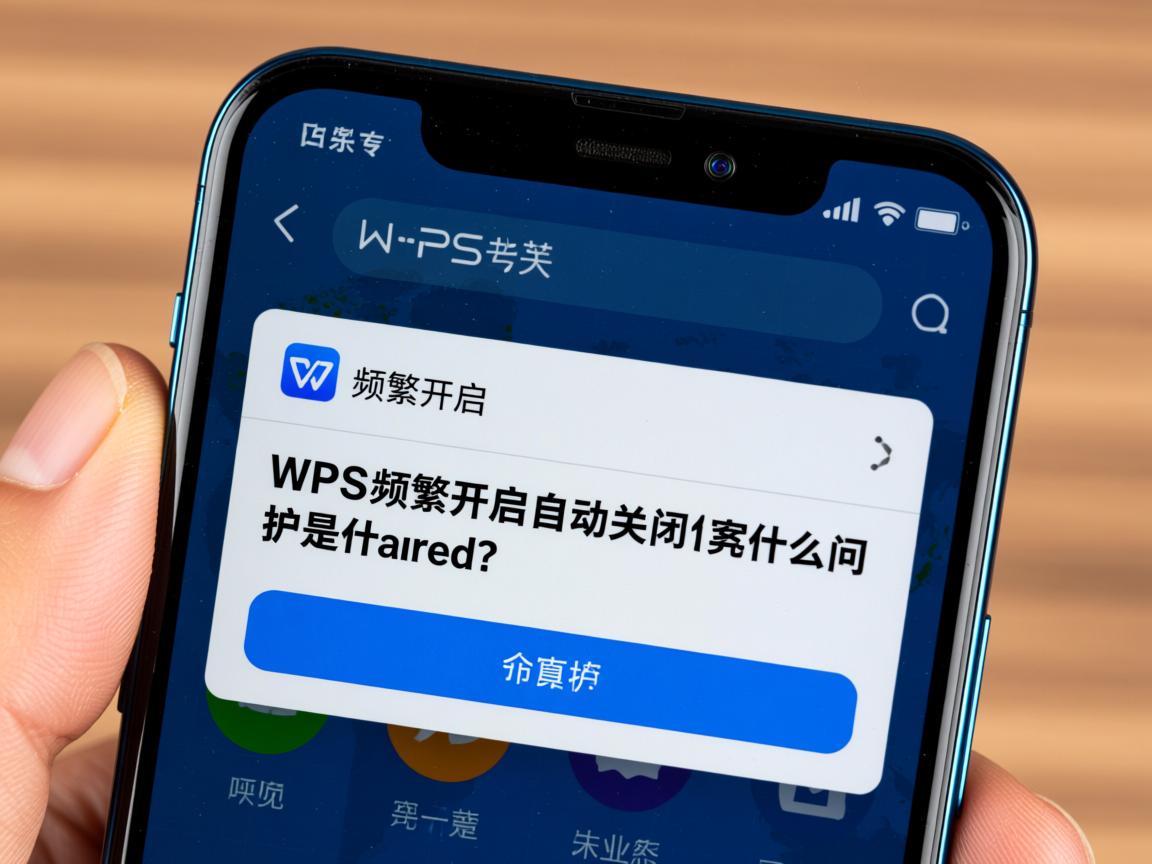 手机WPS频繁开启后自动关闭,究竟是什么原因导致此问题? 第1张 手机WPS频繁开启后自动关闭,究竟是什么原因导致此问题? 第1张