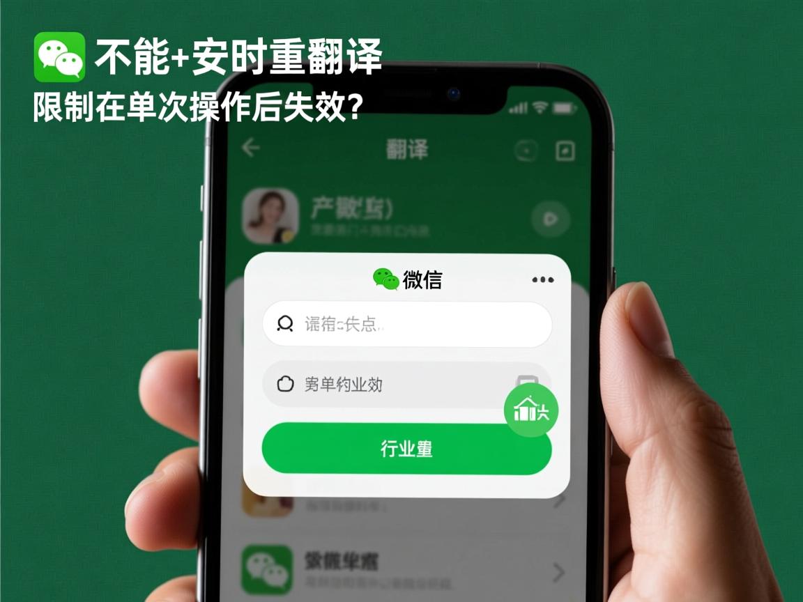 微信翻译功能为何不能实现实时重翻译，限制在单次操作后失效？  第1张