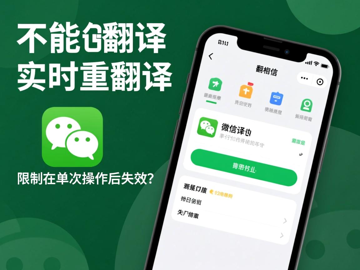微信翻译功能为何不能实现实时重翻译，限制在单次操作后失效？  第3张