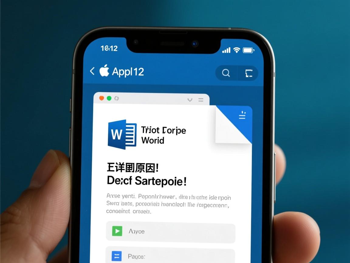 苹果12为何无法正常打开Word文档?详细原因及解决方案揭秘! 第3张 苹果12为何无法正常打开Word文档?详细原因及解决方案揭秘! 第3张