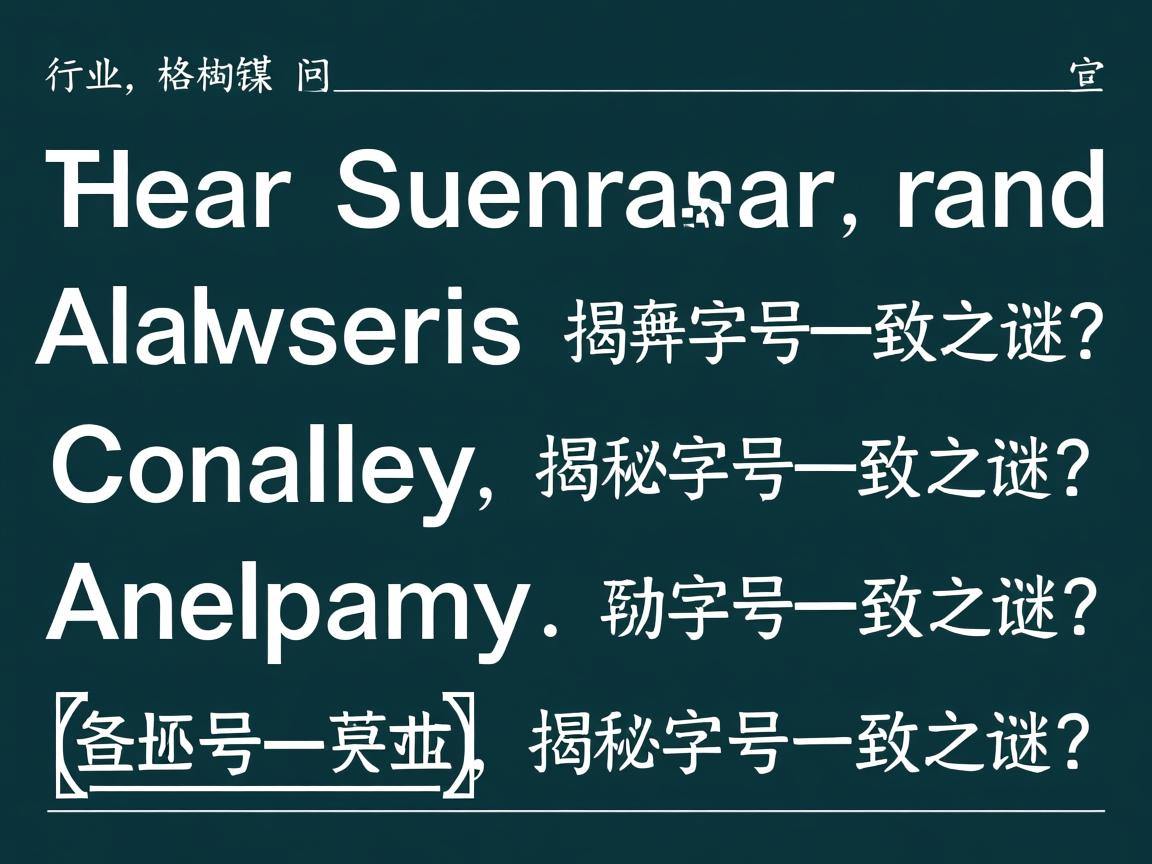 字体大小相同却效果各异,揭秘字号一致之谜? 第1张 字体大小相同却效果各异,揭秘字号一致之谜? 第1张