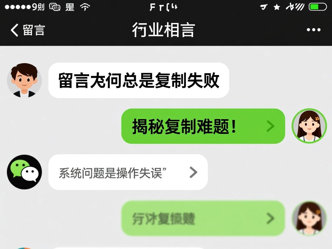 微信留言为何总是复制失败?是系统问题还是操作失误?揭秘复制难题! 第3张 微信留言为何总是复制失败?是系统问题还是操作失误?揭秘复制难题! 第3张
