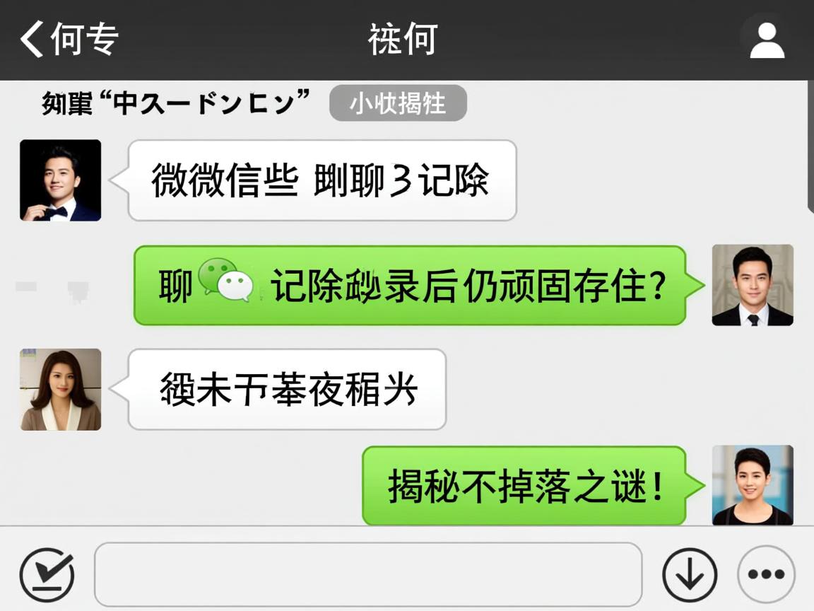 为何某些微信聊天记录删除后仍顽固存在?揭秘不掉落之谜! 第2张 为何某些微信聊天记录删除后仍顽固存在?揭秘不掉落之谜! 第2张