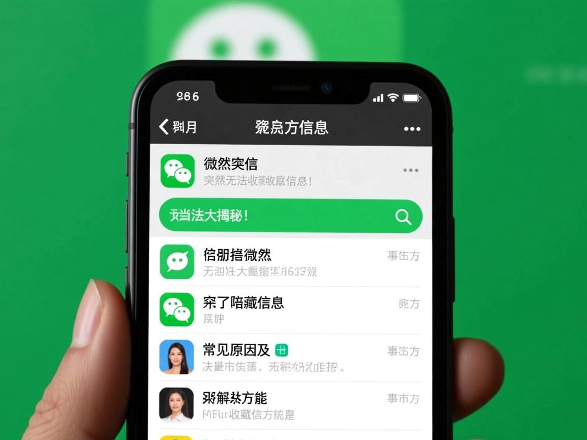 为何手机微信突然无法收藏信息?常见原因及解决方法大揭秘! 第1张 为何手机微信突然无法收藏信息?常见原因及解决方法大揭秘! 第1张
