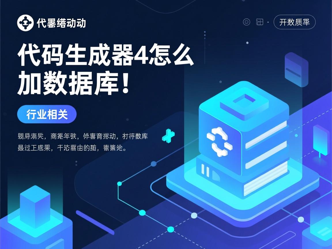 动软代码生成器怎么加数据库  第3张