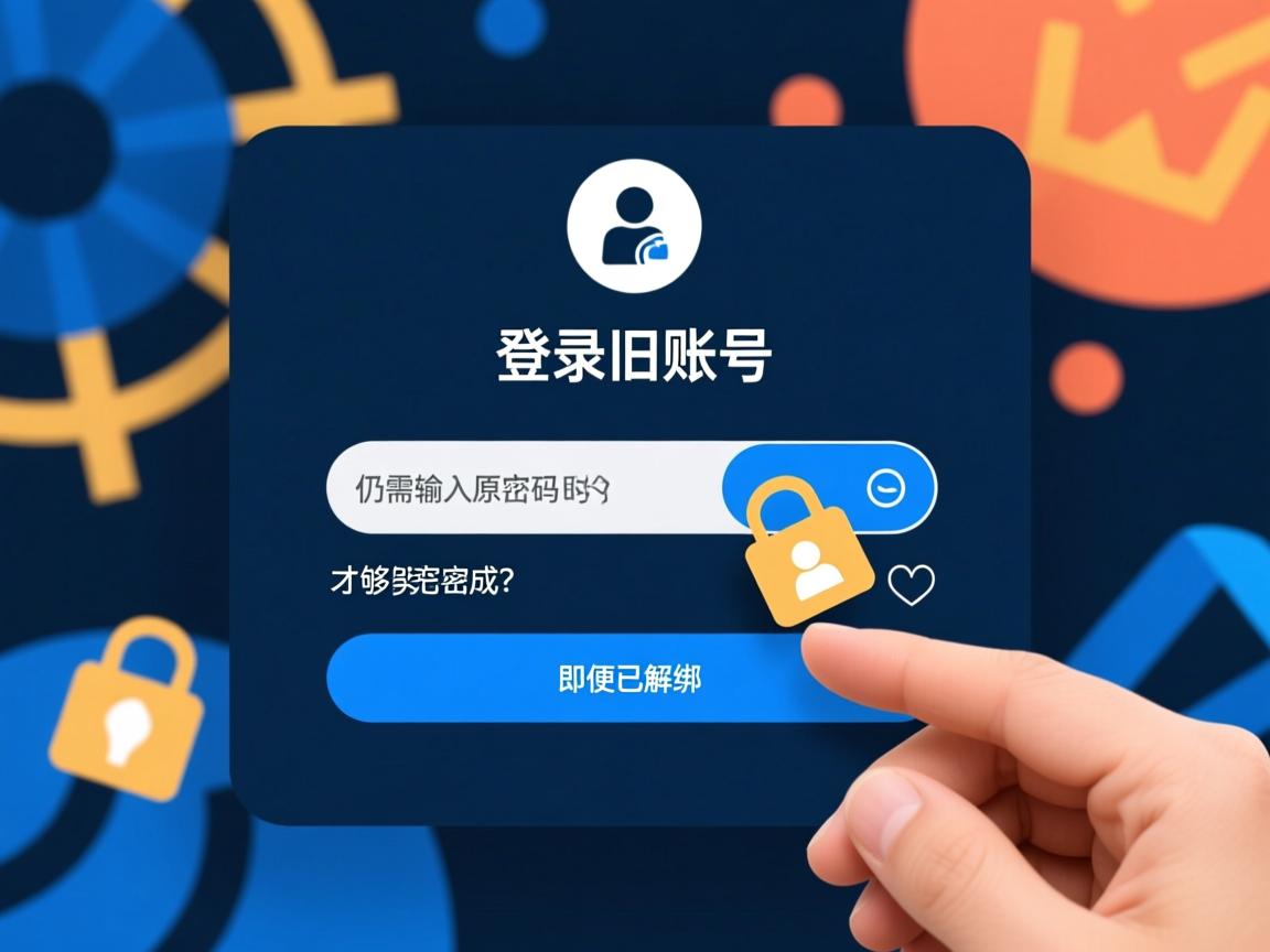 为何在登录旧账号时，即便已解绑，仍需输入原密码才能完成操作？