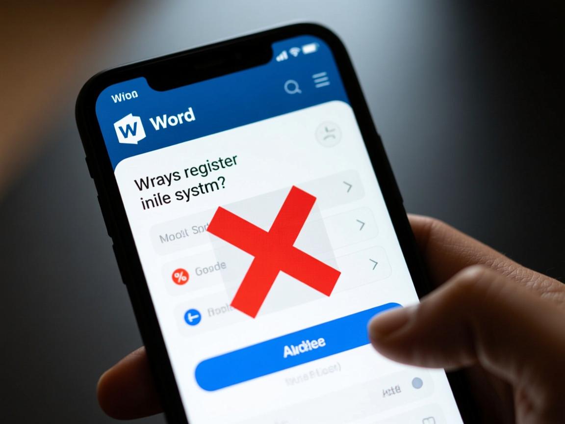 为什么我的手机Word总是注册失败？是账号问题还是系统故障？  第2张