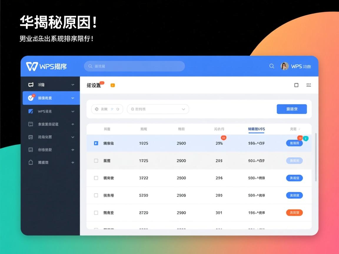 WPS中为何无法实现排序功能？是设置问题还是系统限制？揭秘原因！  第2张